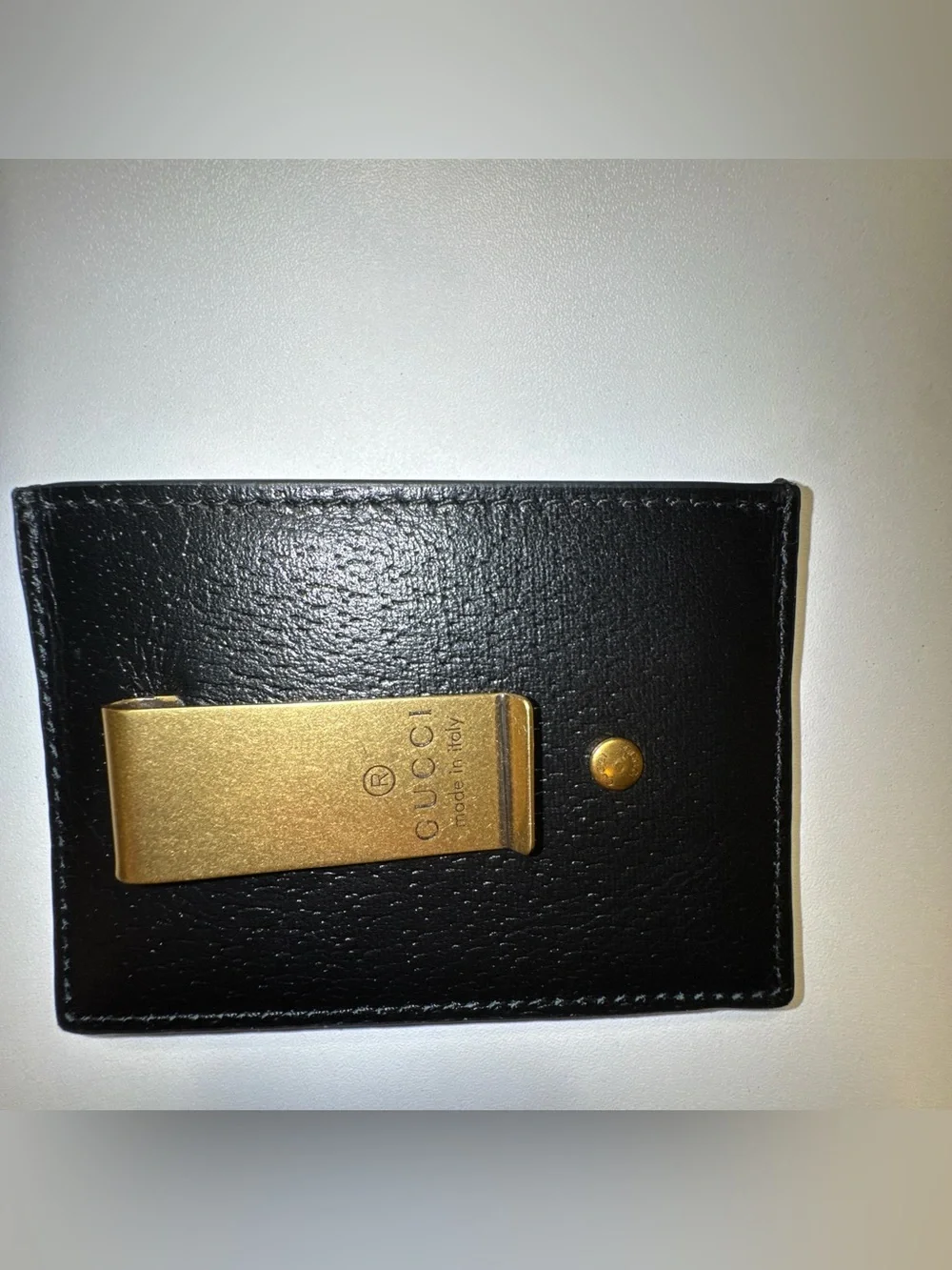 Gucci money clip card holder wallet